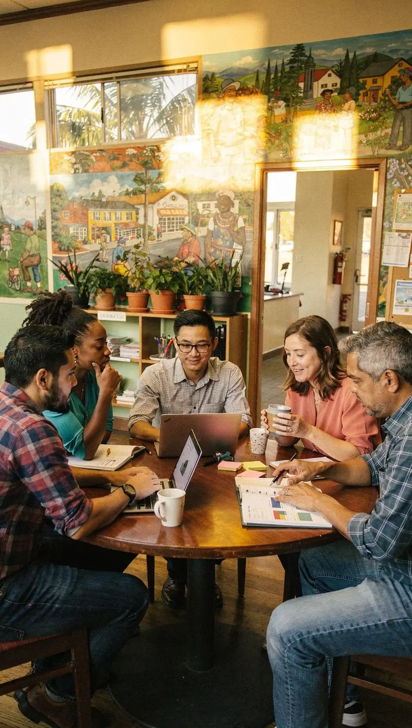 Hands holding a tablet displaying a blog post with actionable tips for resolving local issues effectively in California.