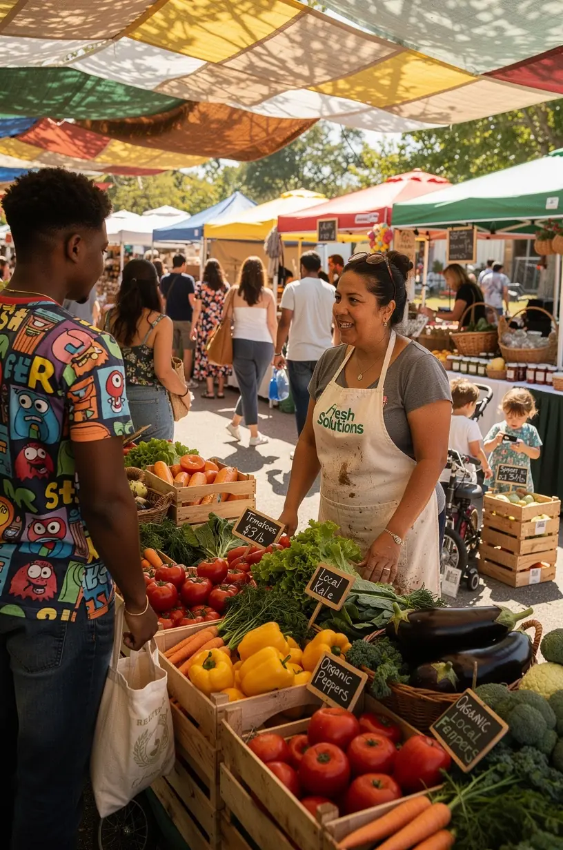 A diverse group of residents participating in a workshop focused on sustainable practices and community improvement.
