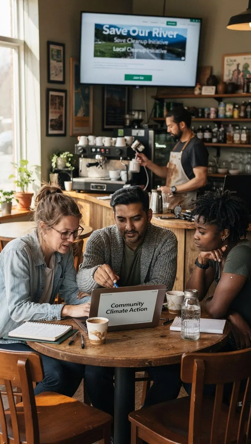An open laptop showing a transparent, educational blog page dedicated to solving community problems with real examples.